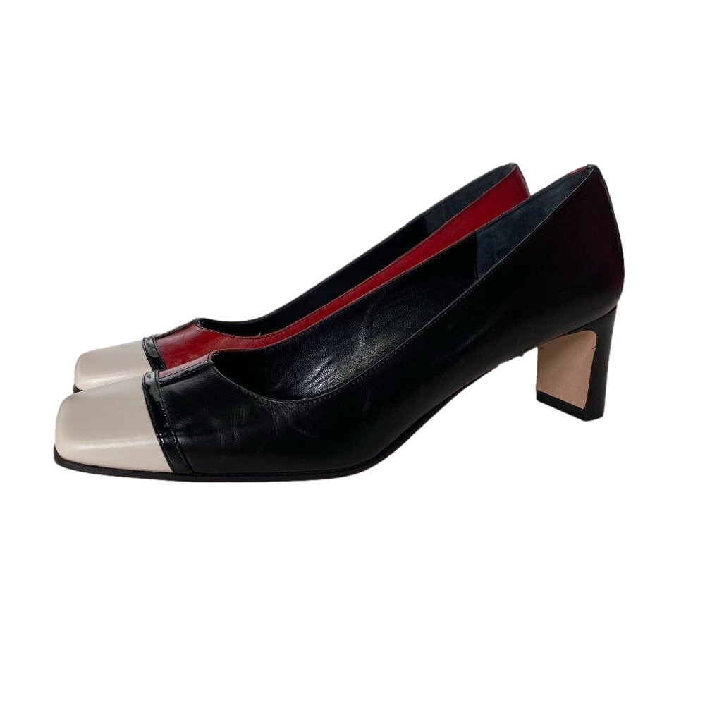 Kate Spade Black, Red and White Colorblock Pumps